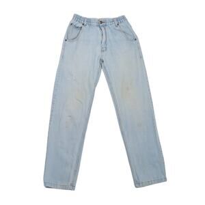 Vintage 90s Mens Haband Casual Joe Jeans Light Wash Blue Denim Elastic Waist